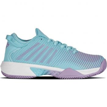 K-Swiss Hypercourt Supreme HB Mujer Zapatilla Tierra Batida Azul Claro/Morado Talla 37.5