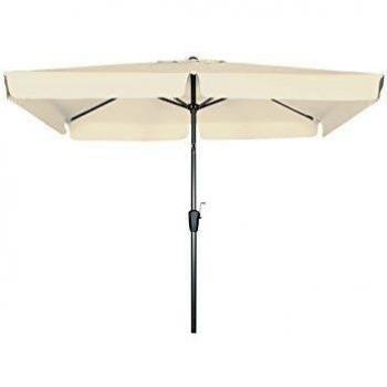 GoodSun Sombrilla con manivela BL, natural, 210 x 140 cm, 6 piezas