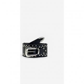 Wide Studded Black Belt 26