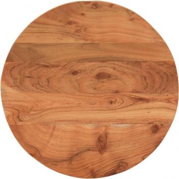 Tablero de mesa redondo de madera maciza de acacia Ø60x2,5 cm color marrón