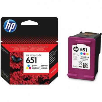 Cartucho de Tinta Original HP 651 Tricolor