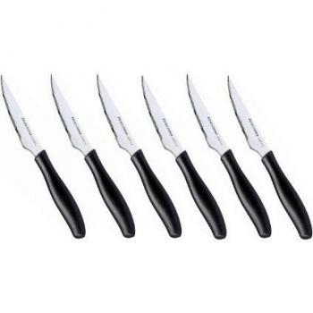 Tescoma Juego de 6 Cuchillos chuleteros, 10 cm, Multicolor