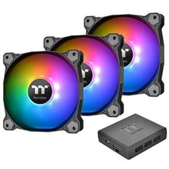 Thermaltake CL-F063-PL12SW-A Ventilateur Pure Plus RGB 12 TT 3 Pack - Black