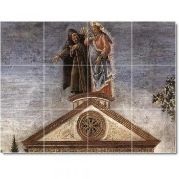 Sandro Botticelli religioso baño azulejo Mural 23. 18 x 24 cm con