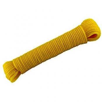 WURKO 100006 - Cuerda plastico25mt.4mm. amarilla madeja