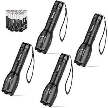 Linkax Linterna LED Alta Potencia Linternas Antorcha Linterna de Mano 800 LM Flashlight LED de 5 Modos para Ciclismo Camping Montañismo