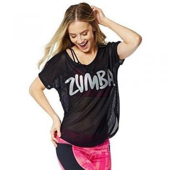 Zumba Fitness Mesh Tulip - Camiseta sin mangas para mujer, color negro, talla XXL