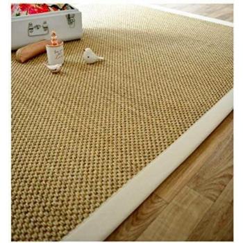 Alfombra de sisal Kidara natural con borde crudo - 200 x 290 cm