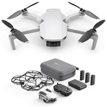 DJI Mavic Mini Combo Dron Ultraligero y Portátil, Sin Care Refresh, Duración Batería 30 Minutos, Sin Tarjeta, Distancia Transmisión 2 Km, Gimbal 3 Ejes, 12 MP, Video HD 2.7K, 3 Baterías