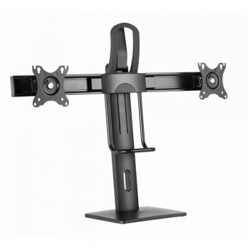 Soporte de Mesa para Pantalla GEMBIRD con Altura Ajustable para Dos Monitores de hasta 27 - Negro