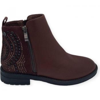 Botín Marrón Oscuro XTI 49417 - Botines de Mujer, color marrón oscuro, marca XTI