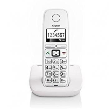 Teléfono Inalámbrico Gigaset E260 DECT con Altavoz y Identificador de Llamadas, Blanco