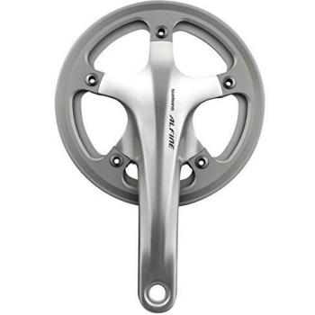 Bielas Shimano Alfine S501 170 mm con Plato de 42T y Guardacadenas Plata