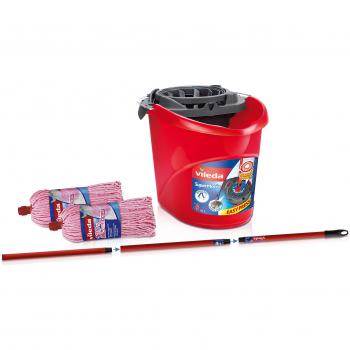 Vileda 152343 - Set de limpieza para suelos, color rojo