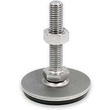 ganter Norma Elementos GN 41 – 60 de M12 – 80 de D3 de SK – Acero inoxidable Pies niveladores | goma aufvulka sincronizable, Plata