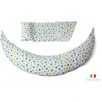 Nuvita 7100 DreamWizard Cojin Lactancia & Almohada Embarazo - 12 en 1 con Soporte Lumbar Ajustable - Funda 100% Algodon Desenfundable y Lavable - Con Microperlas