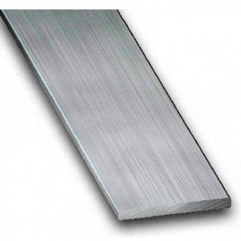 Perfil Liso de Aluminio Bruto 40 x 2 mm - 1 m
