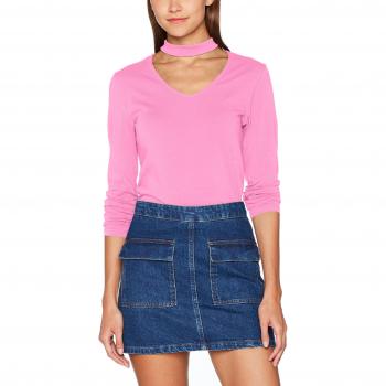 ONLY Onllive Love Choker Ls Top, Camisa Manga Larga para Mujer, Rosa