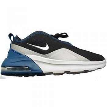 Nike Wmns Air MAX Motion 2, Zapatillas Deportivas para Mujer, Black/Metallic Silver/Blue Force, 40.5 EU