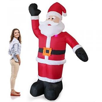 Papá Noel Hinchable 240cm con LED Brillantes