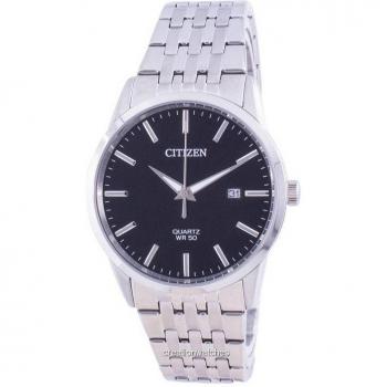 Citizen Men's Classic Black Dial Stainless Steel Quartz Watch BI5000-87E