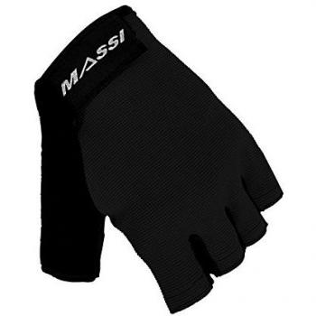 Massi Basic - Guantes de Ciclismo Unisex, Color Negro, Talla L