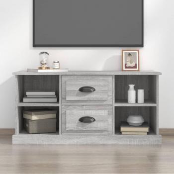 Mueble para TV de madera contrachapada gris Sonoma 99,5x35,5x48 cm