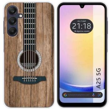 Funda de Silicona para Samsung Galaxy A25 5G con Diseño de Madera y Dibujos