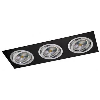 Aro empotrable HELIUM QR111 negro (3 luces) CR 03-073-00-115