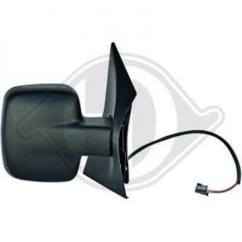 Espejo retrovisor DIEDERICHS 1665224 con ajuste manual, diseño aerodinámico, cristal convexo para mayor visibilidad, acabado en negro y compatible con modelos específicos de vehículos