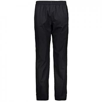CMP Men's Rain Pants with Lining and Full-Length Side Zips - Black - Size M