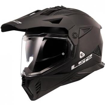 LS2 Casco de motocross Adventure MX702 Pioneer II Negro Mate, talla XXL, diseño aerodinámico, sistema de ventilación avanzado, visor antiarañazos y resistente a impactos