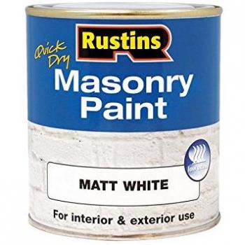 Rustins Masonry Paint White 500ml