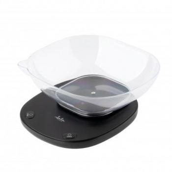 JATA HBAL1709 Balanza de Cocina Electrónica con Bol Negro Rectangular 5kg