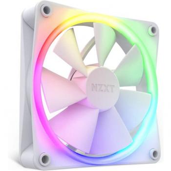 NZXT F120 RGB White 120mm PWM Case Fan Trio with Controller