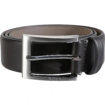 BOSS Barnabie Men's Leather Belt Dark Brown 95 cm with Logo Buckle