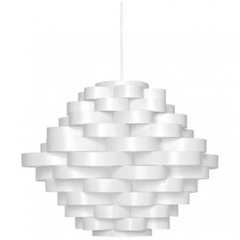 Lámpara Colgante White Young Living con Pantalla de Discos Circulares, Ø 55cm, E27 sin Bombilla