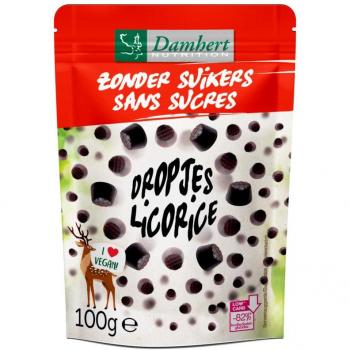 Damhert Regaliz Negro Sin Azúcar 100g