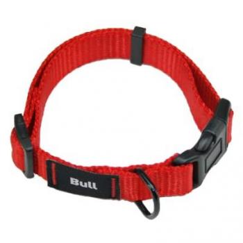 Collar de Nylon Rojo Liso para Toro - Resistente y Duradero, Tamaño 2 (28-45 cm) x 1,5 cm