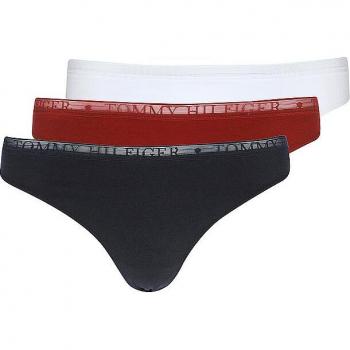Tanga Tommy Hilfiger de Encaje 3 Unidades Negro/Rojo/Blanco - XS