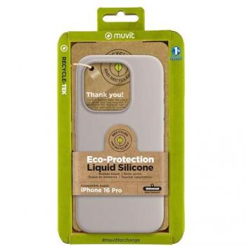 Funda Recycletek Liquid Silicone Muvit For Change Compatible Con Apple iPhone 16 Pro Nude