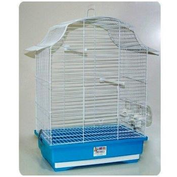 Dana - Jaula para Pájaros - 46x55x24,5 cm - Ideal para Especies de Pájaros de Tamaño Pequeño y Mediano - Incluye 2 Comederos y 2 Posaderos - Fácil de Montar y de Limpiar - Alamber
