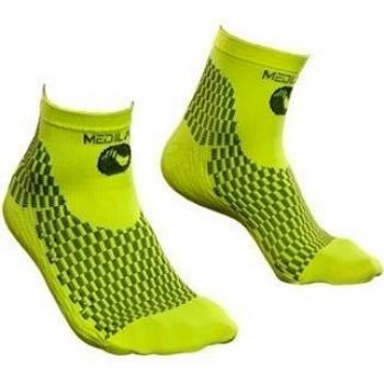 Medilast D227YN - Calcetines cortos de running unisex, color amarillo neón, talla M