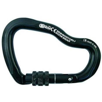 Kong FERRATAosquetón Aluminio roscado-anodizado Mosquetón, Adultos Unisex, Negro