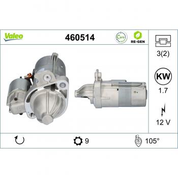 Motor de arranque VALEO 460514 con función de arranque eficiente