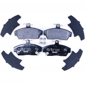 Juego de pastillas de freno Hella con advertencia acústica para Rover 200 y 400 - 4 pastillas por set - modelo T5080 - referencia 8DB 355 018-161