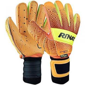 Rinat Kancerbero Quantum Turf Guante de Portero, Unisex Adulto, Naranja/Amarillo neón, 9