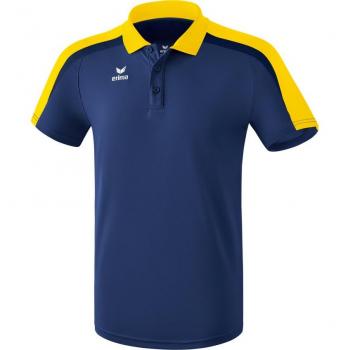 Erima Liga 2.0 Short Sleeve Polo Shirt for Children, New Navy / Yellow / Dark Navy, Size 140 cm, Unisex