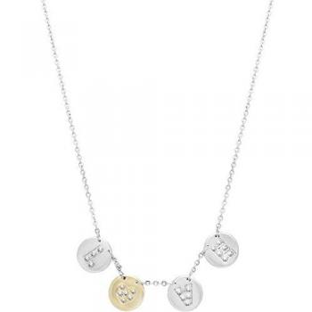 Colgante Mujer Morellato SAHQ01 con Cadena de Acero Inoxidable 45 cm, Plata y Oro Rosa