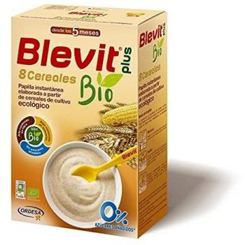 Blevit Plus Bio 8 Cereales - Papilla de Cereales para Bebé 100% Ecológica - Facilita la Digestión solo con Cereales Integrales - Sin Azúcares Añadidos - Desde los 5 meses - 250g